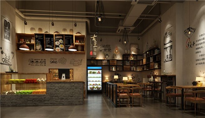 奶茶店装修效果图