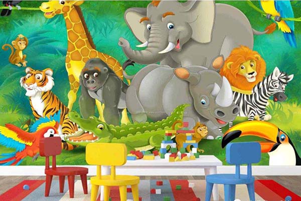 幼儿园设计装修墙绘效果图 幼儿园设计装修墙绘效果图