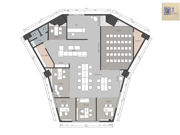南宁办公室装修公司平面图—灿源装饰 南宁办公室装修公司平面图—灿源装饰