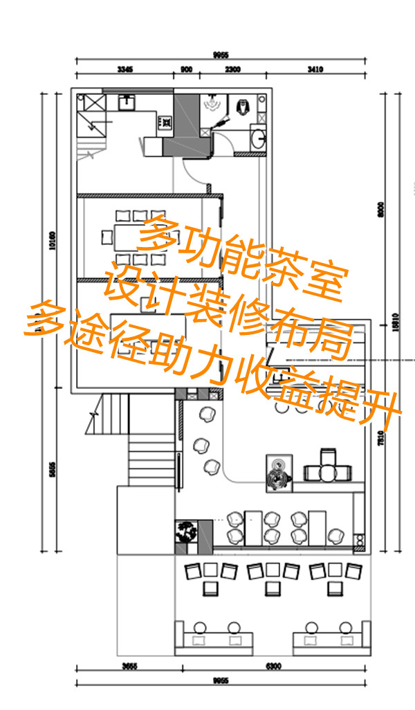 南宁茶室设计装修平面图—灿源装饰 南宁茶室设计装修平面图—灿源装饰